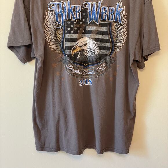 Bike Week 2018 XL casual short sleeve t-shirt FL eagle motorcycle casual travel - Picture 9 of 9